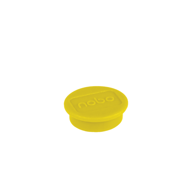 Imanes Magnéticos Para Pizarra Nobo, Paquete De 10 Imanes De Colores De 24 Mm Amarillo