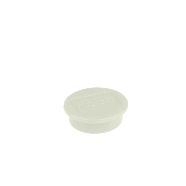 Imanes Magnéticos Para Pizarra Nobo, Paquete De 10 Imanes De Colores De 24 Mm Blanco
