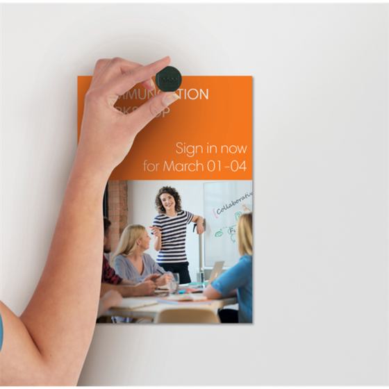 Imanes Magnéticos Para Pizarra Nobo, Paquete De 10 Imanes De Colores De 24 Mm Negro