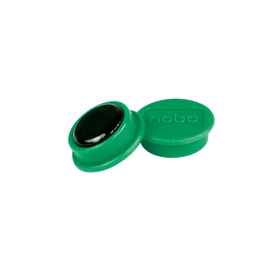 Imanes Magnéticos Para Pizarra Nobo, Paquete De 10 Imanes De Colores De 24 Mm Verde