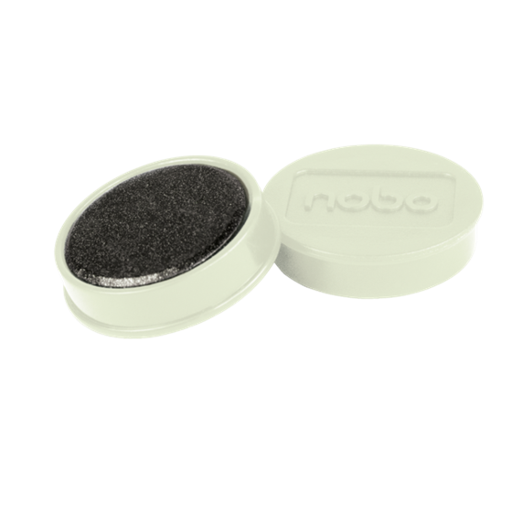 Imanes Magnéticos Para Pizarra Nobo, Paquete De 10 Imanes De Colores De 32Mm Blanco