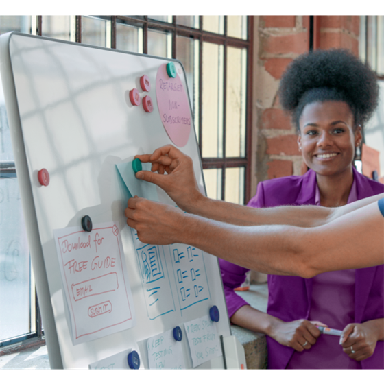 Imanes Magnéticos Para Pizarra Nobo, Paquete De 10 Imanes De Colores De 32Mm Negro