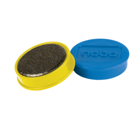 Imanes Magnéticos Para Pizarra Nobo, Paquete De 10 Imanes De Colores De 32Mm Surtidos