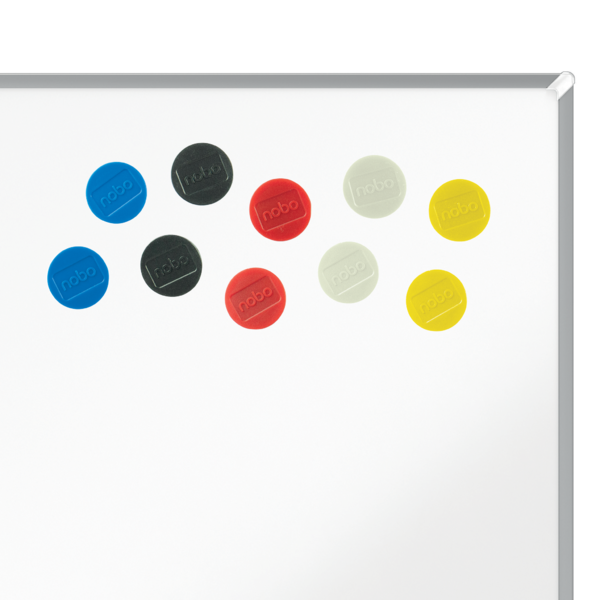Imanes Magnéticos Para Pizarra Nobo, Paquete De 10 Imanes De Colores De 32Mm Surtidos