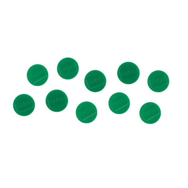 Imanes Magnéticos Para Pizarra Nobo, Paquete De 10 Imanes De Colores De 32Mm Verde