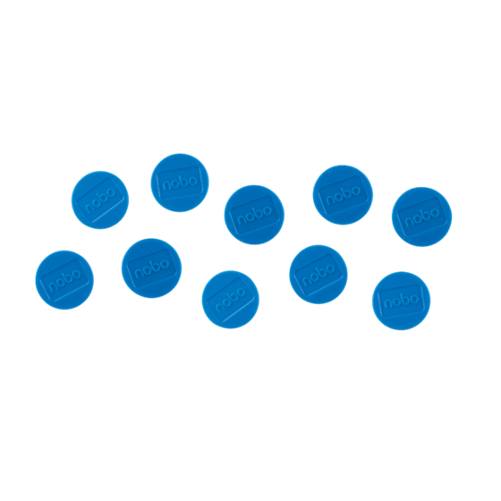 Imanes Magnéticos Para Pizarra Nobo, Paquete De 10 Imanes De Colores De 38Mm Azul