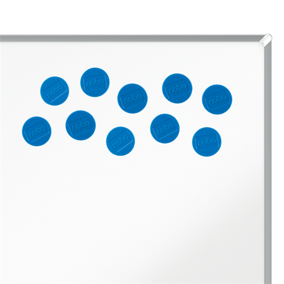 Imanes Magnéticos Para Pizarra Nobo, Paquete De 10 Imanes De Colores De 38Mm Azul