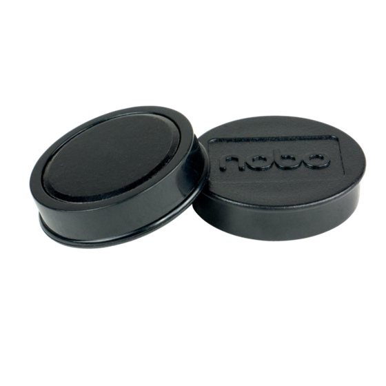 Imanes Magnéticos Para Pizarra Nobo, Paquete De 10 Imanes De Colores De 38Mm Negro