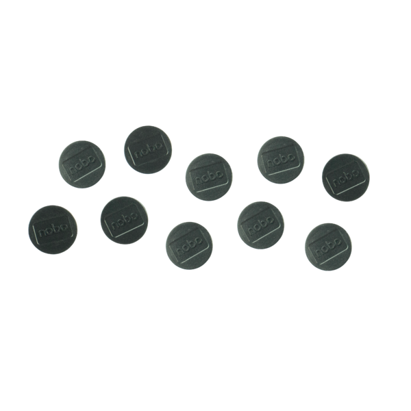 Imanes Magnéticos Para Pizarra Nobo, Paquete De 10 Imanes De Colores De 38Mm Negro