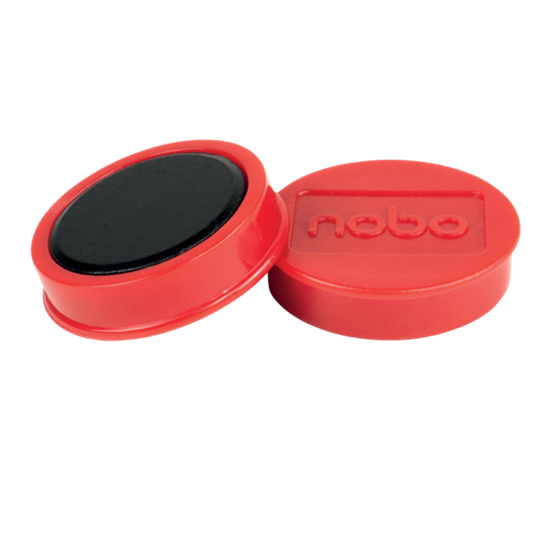 Imanes Magnéticos Para Pizarra Nobo, Paquete De 10 Imanes De Colores De 38Mm Rojo