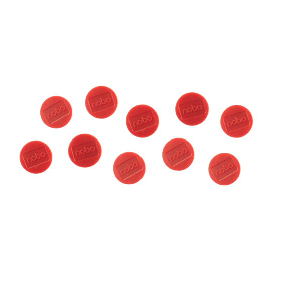 Imanes Magnéticos Para Pizarra Nobo, Paquete De 10 Imanes De Colores De 38Mm Rojo
