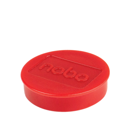 Imanes Magnéticos Para Pizarra Nobo, Paquete De 10 Imanes De Colores De 38Mm Rojo