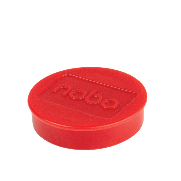 Imanes Magnéticos Para Pizarra Nobo, Paquete De 10 Imanes De Colores De 38Mm Rojo