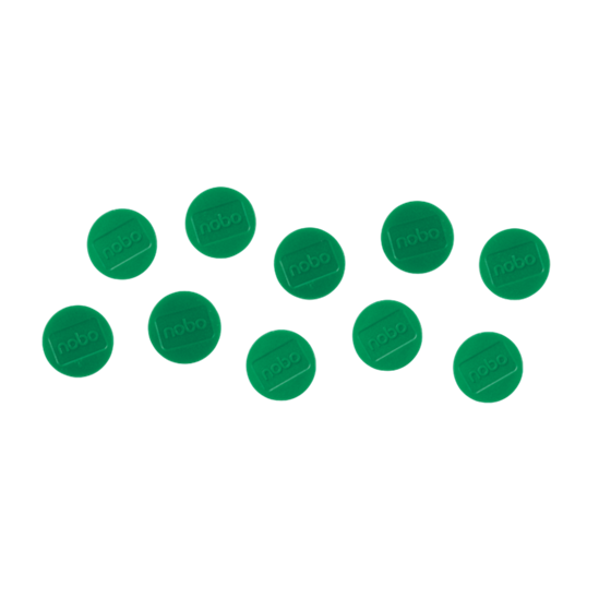 Imanes Magnéticos Para Pizarra Nobo, Paquete De 10 Imanes De Colores De 38Mm Verde