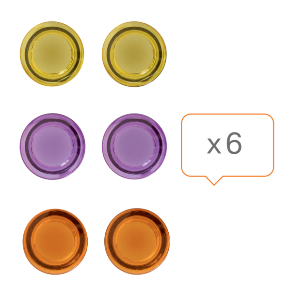 Imanes Magnéticos Para Pizarra Nobo, Paquete De 6 Imanes De Colores De 30Mm Surtidos