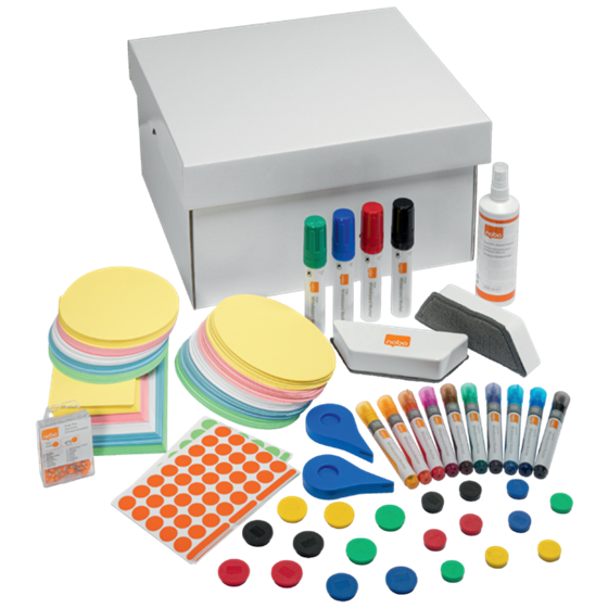 Kit De Accesorios Para Pizarra Y Tablero De Anuncios Del Sistema De Colaboración Móvil Move & Meet De Nobo