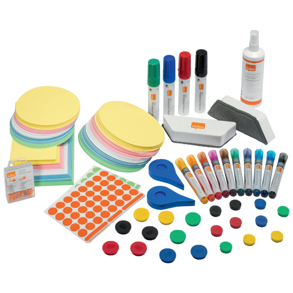 Kit De Accesorios Para Pizarra Y Tablero De Anuncios Del Sistema De Colaboración Móvil Move & Meet De Nobo