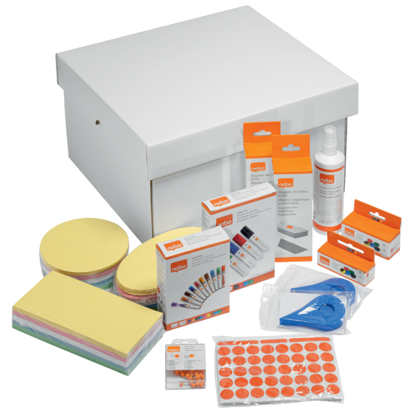 Kit De Accesorios Para Pizarra Y Tablero De Anuncios Del Sistema De Colaboración Móvil Move & Meet De Nobo