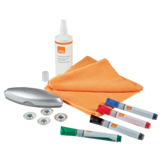 Kit De Iniciación Para Pizarra Blanca Glass Nobo