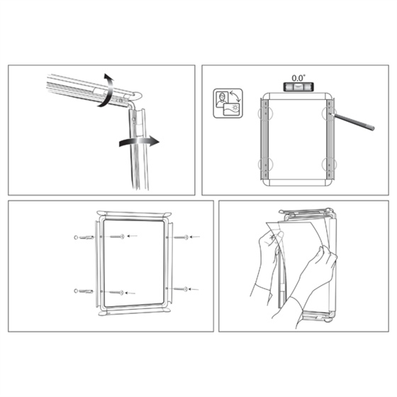 Marco Publicitario Nobo De 500 × 700 Mm Plata