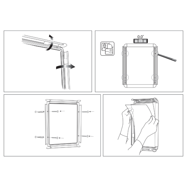 Marco Publicitario Nobo De 500 × 700 Mm Plata