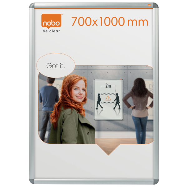 Marco Publicitario Nobo De 700 × 1000 Mm Plata