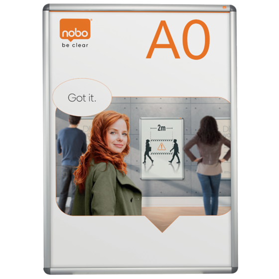 Marco Publicitario Tamaño A0 Nobo Plata