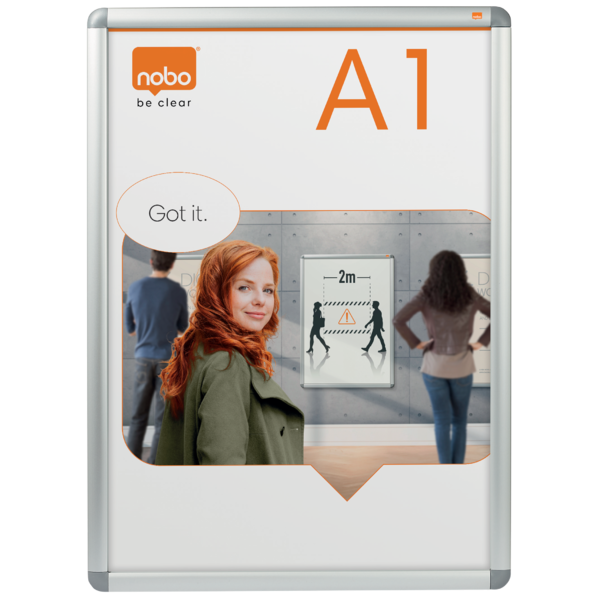 Marco Publicitario Tamaño A1 Nobo Plata