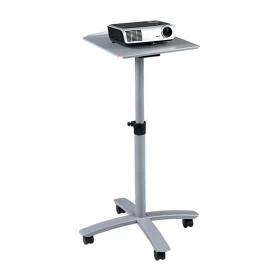 Mesa Con Ruedas Nobo Para Proyección Multimedia - Plataforma Única