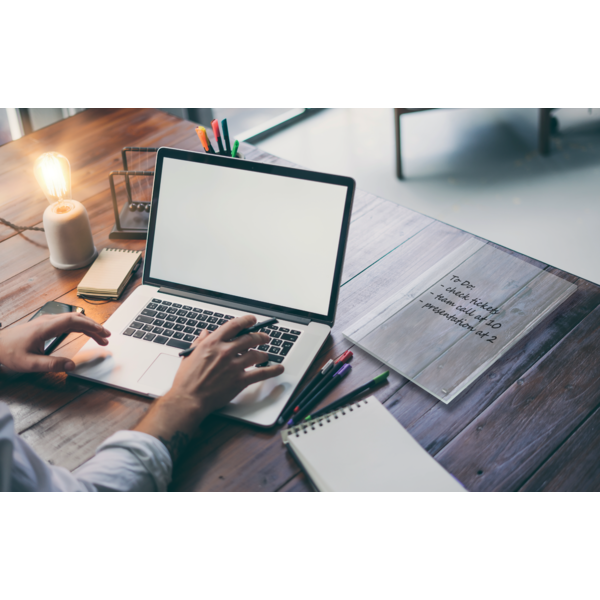 Mini Bloc De Notas De Escritorio De Pizarra Blanca De Acrílico Transparente Nobo A4 Transparente