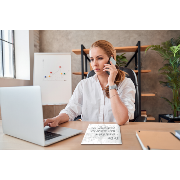 Mini Blocs De Notas De Pizarra Blanca De Cristal  Nobo 230X152Mm, Paquete De 2 Blanco