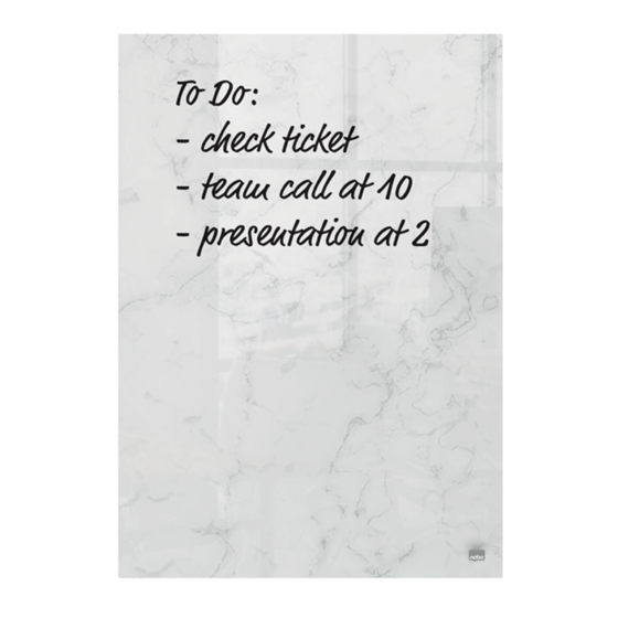 Mini Blocs De Notas De Pizarra Blanca De Cristal  Nobo 230X152Mm, Paquete De 2 Blanco