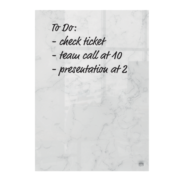 Mini Blocs De Notas De Pizarra Blanca De Cristal  Nobo 230X152Mm, Paquete De 2 Blanco