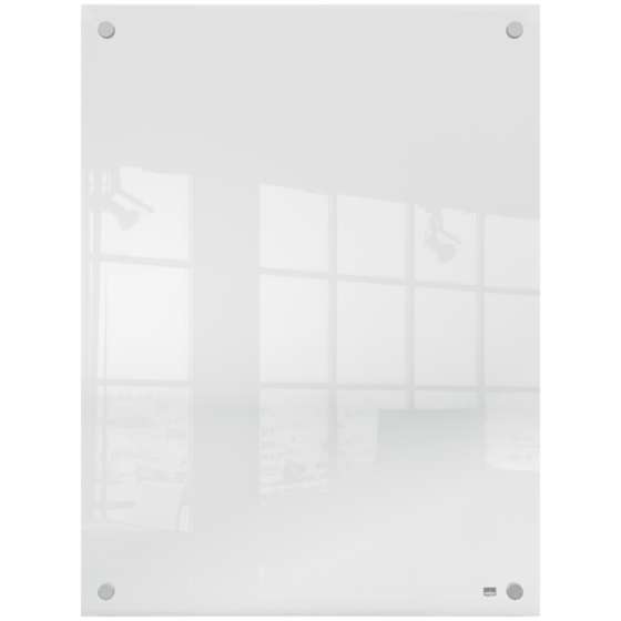 Mini Pizarra Blanca Acrílica Transparente Nobo De 600X450 Mm Montada En La Pared Transparente