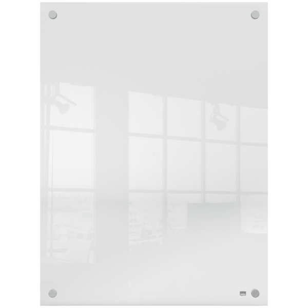 Mini Pizarra Blanca Acrílica Transparente Nobo De 600X450 Mm Montada En La Pared Transparente