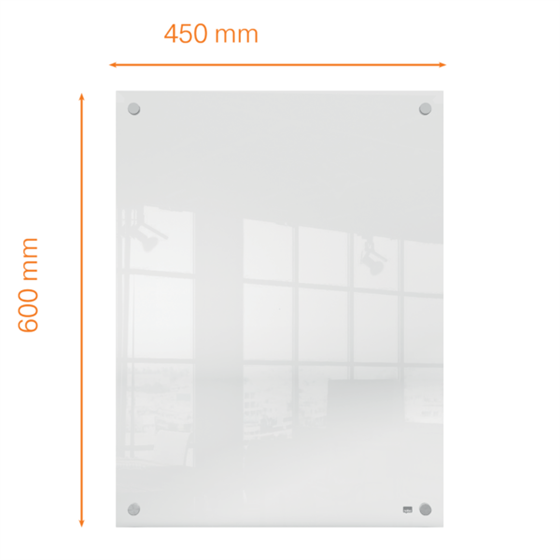 Mini Pizarra Blanca Acrílica Transparente Nobo De 600X450 Mm Montada En La Pared Transparente