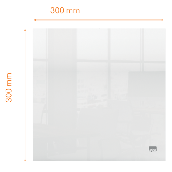 Mini Pizarra Blanca Acrílica Transparente Nobo De Escritorio O De Pared 300X300 Mm Transparente