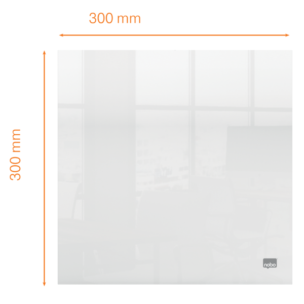 Mini Pizarra Blanca Acrílica Transparente Nobo De Escritorio O De Pared 300X300 Mm Transparente