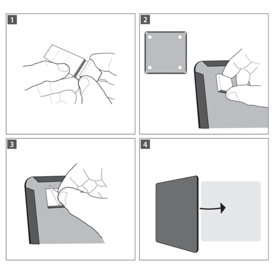 Mini Pizarra Blanca Acrílica Transparente Nobo De Escritorio O De Pared 300X300 Mm Transparente