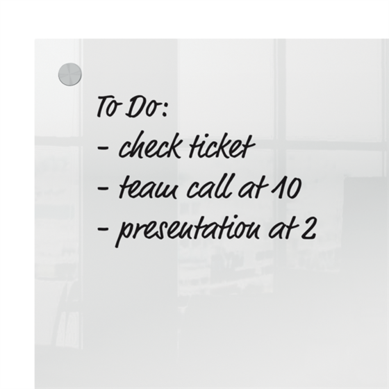 Mini Pizarra Blanca Acrílica Transparente Nobo De Pared 300X300 Mm Transparente