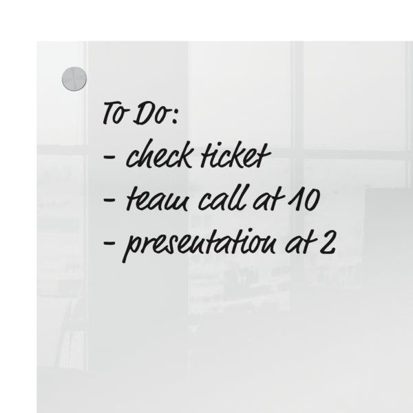 Mini Pizarra Blanca Acrílica Transparente Nobo De Pared 300X300 Mm Transparente