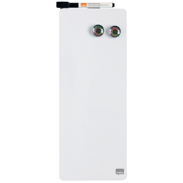 Mini Pizarra Blanca Magnética Alargada Nobo 140X360Mm Blanco