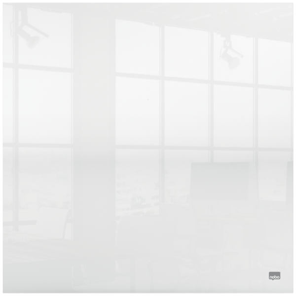 Mini Pizarra De Acrílico Transparente Nobo De Escritorio O De Pared De 450X450 Mm Transparente