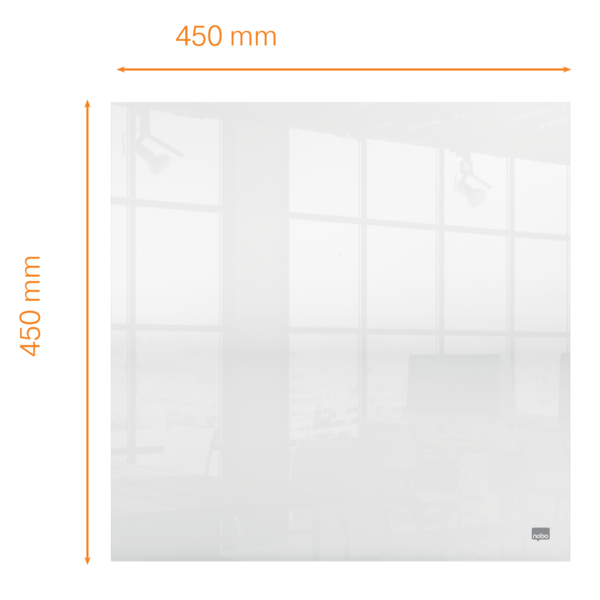 Mini Pizarra De Acrílico Transparente Nobo De Escritorio O De Pared De 450X450 Mm Transparente