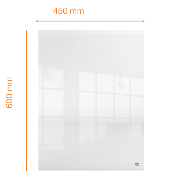 Mini Pizarra De Acrílico Transparente Nobo De Escritorio O De Pared De 600X450 Mm Transparente