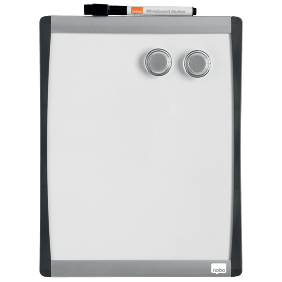 Mini Pizarra Magnética Nobo Con Marco Arqueado 215X280 Mm Blanco