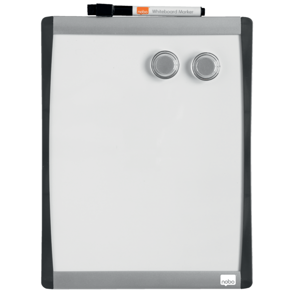 Mini Pizarra Magnética Nobo Con Marco Arqueado 215X280 Mm Blanco