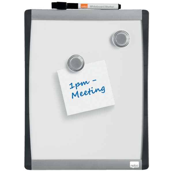 Mini Pizarra Magnética Nobo Con Marco Arqueado 215X280 Mm Blanco