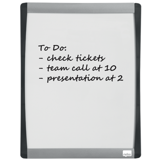 Mini Pizarra Magnética Nobo Con Marco Arqueado 215X280 Mm Blanco