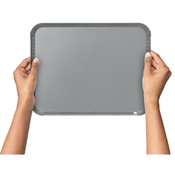 Mini Pizarra Magnética Nobo Con Marco Plateado Slim 220X280 Mm Plata